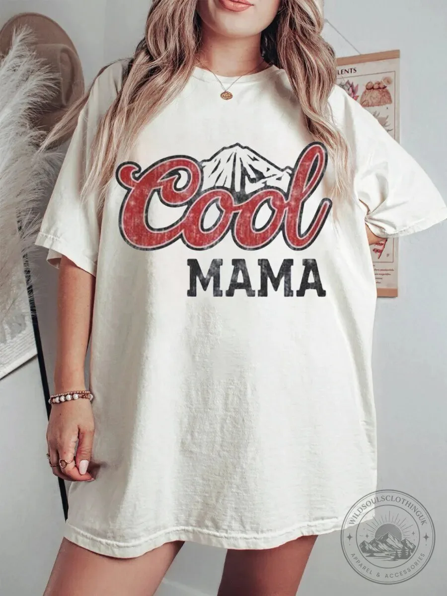 Cool Mama Graphic Oversized T-Shirt for Women 1 Cool Mama Graphic Oversized T-Shirt for Women