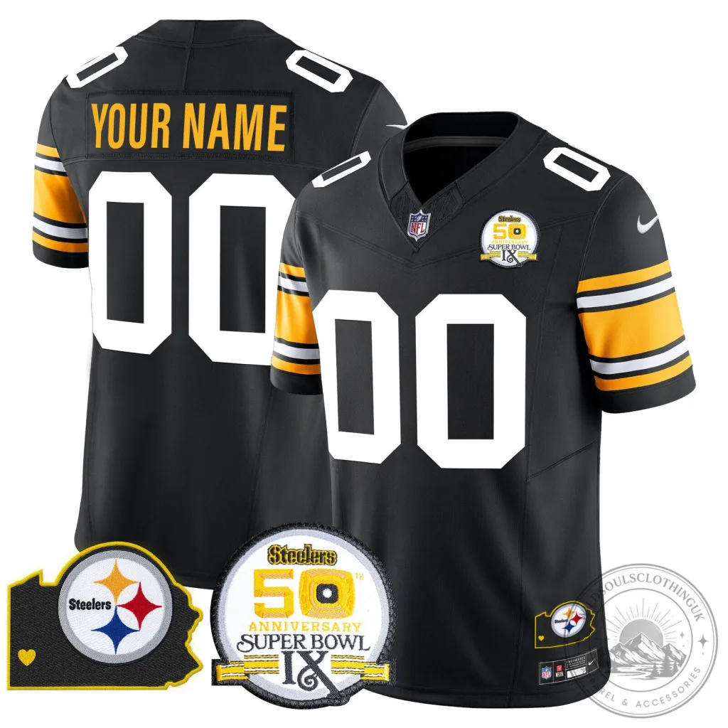 Pittsburgh Steelers Super Bowl 50th Anniversary Custom Football Jersey Pittsburgh Steelers Super Bowl 50th Anniversary Custom Football Jersey