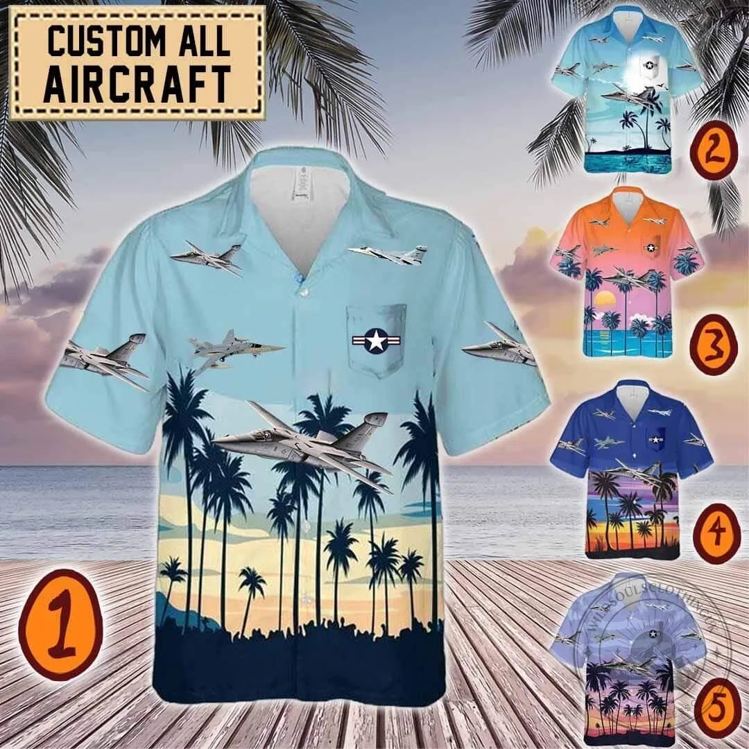 EF-111A Raven Fighter Jet Aircraft Palm Tree Beach Hawaiian Shirt 6 EF-111A Raven Fighter Jet Aircraft Palm Tree Beach Hawaiian Shirt