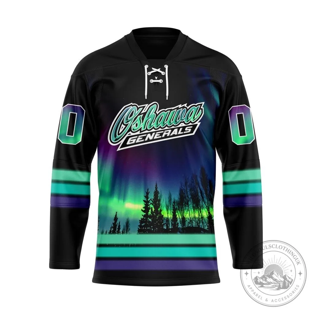 Oshawa Generals Northern Lights Special Edition Hockey Jersey 4 Oshawa Generals Northern Lights Special Edition Hockey Jersey