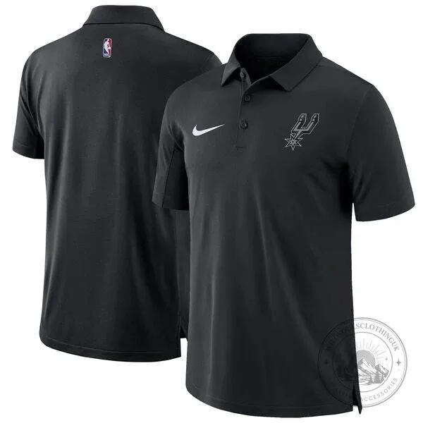 San Antonio Spurs Black Nike Logo Performance Polo Shirt