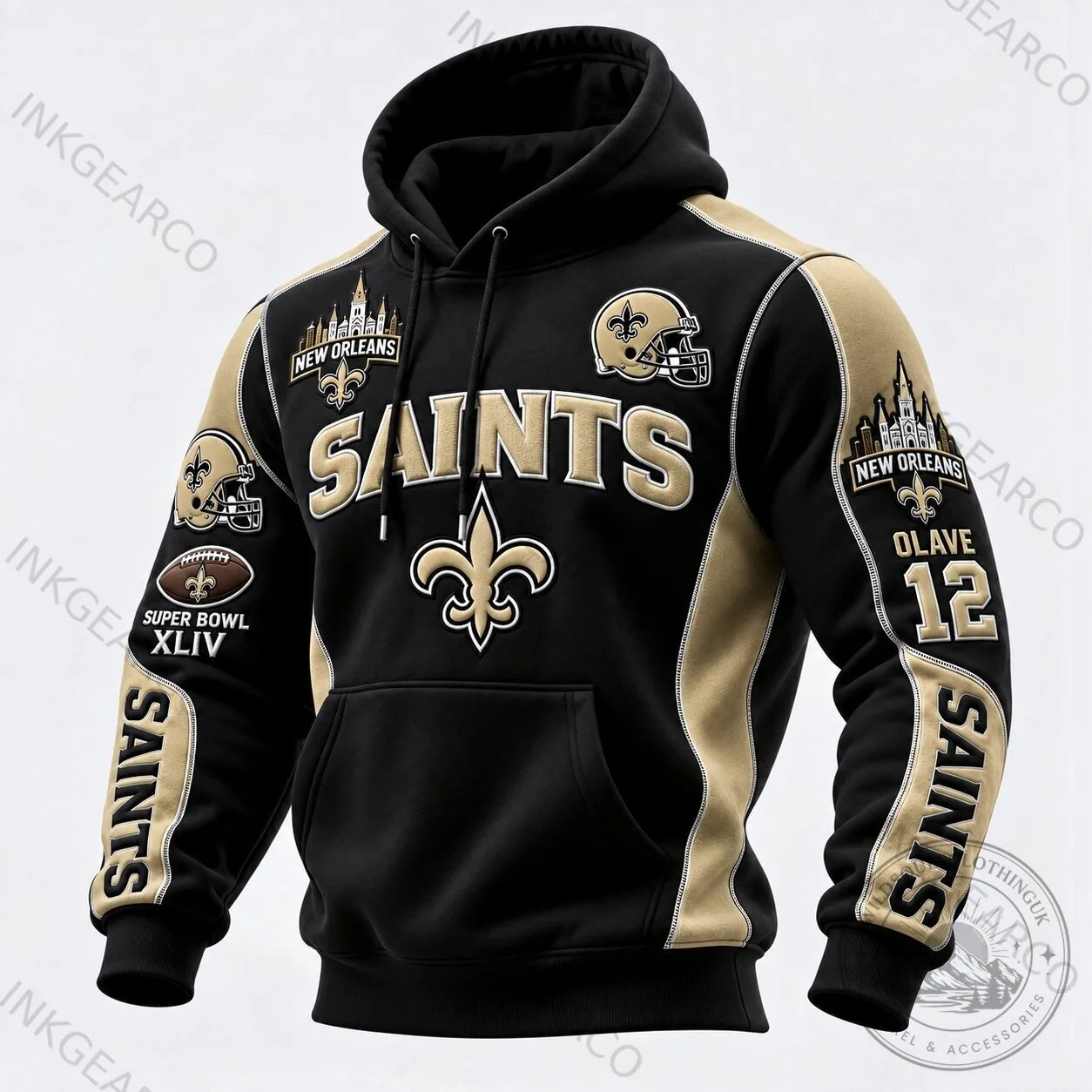 New Orleans Saints Super Bowl XLIV Michael Thomas Number 12 Hoodie