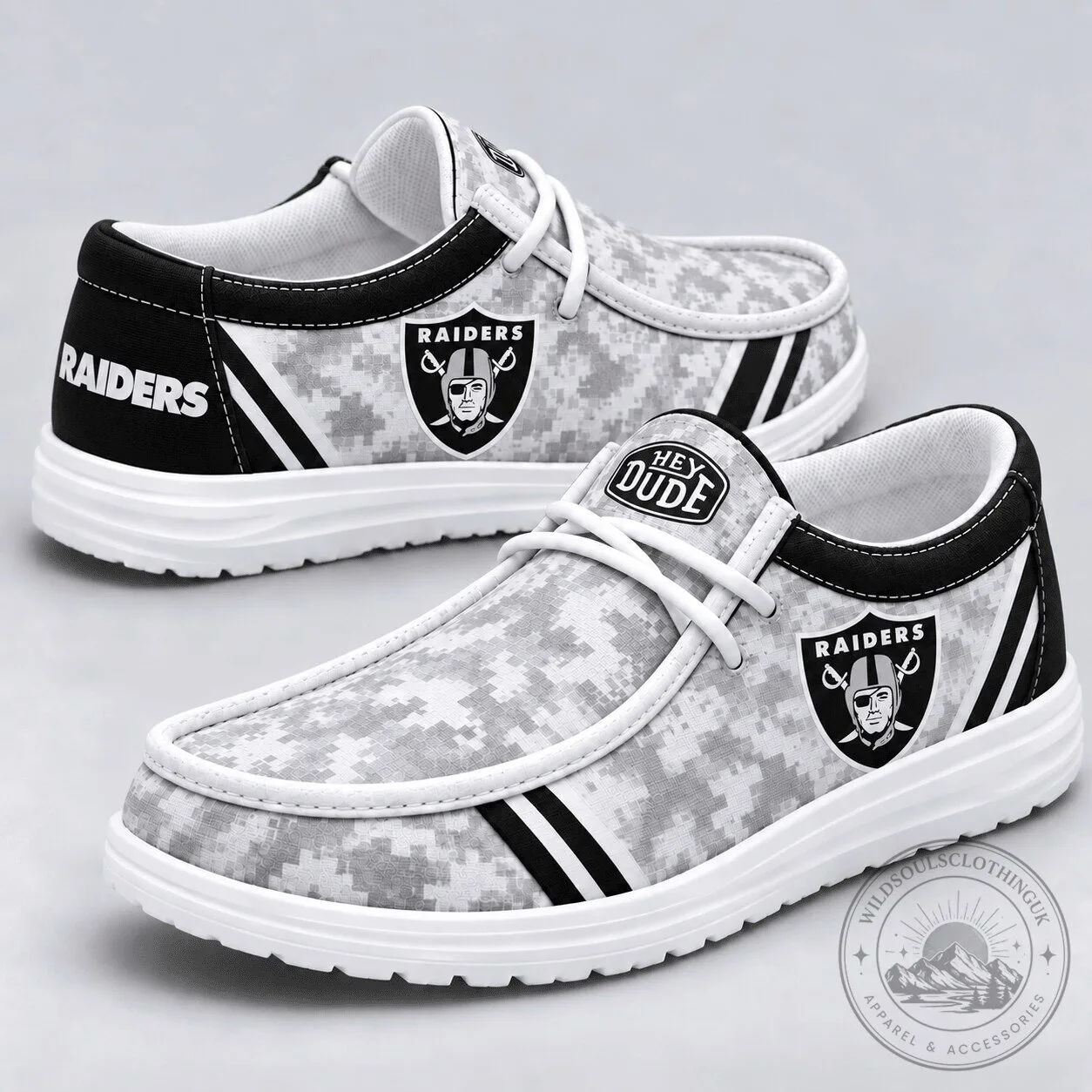 Las Vegas Raiders NFL Digital Camouflage Loafer Shoes for Men