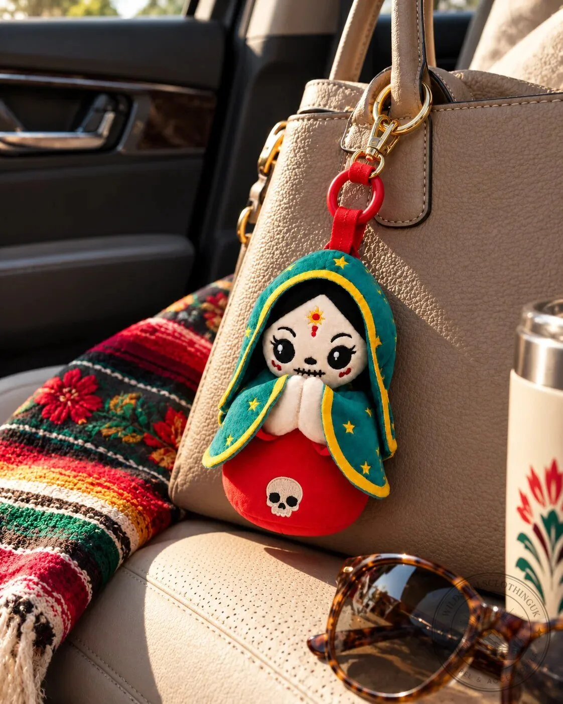 Our Lady of Guadalupe Plush Doll Keychain for Handbag or Backpack