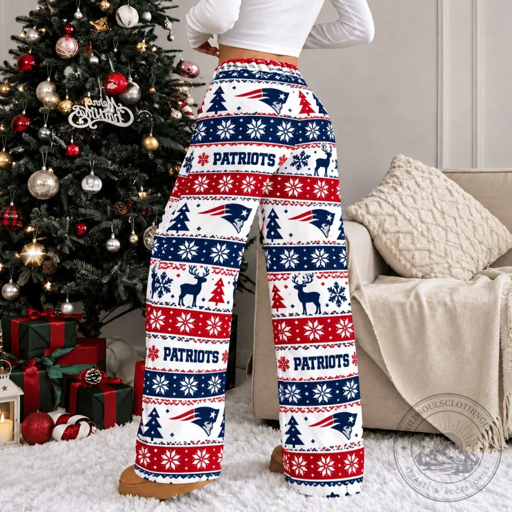 New England Patriots Christmas Ugly Sweater Pattern Lounge Pants New England Patriots Christmas Ugly Sweater Pattern Lounge Pants