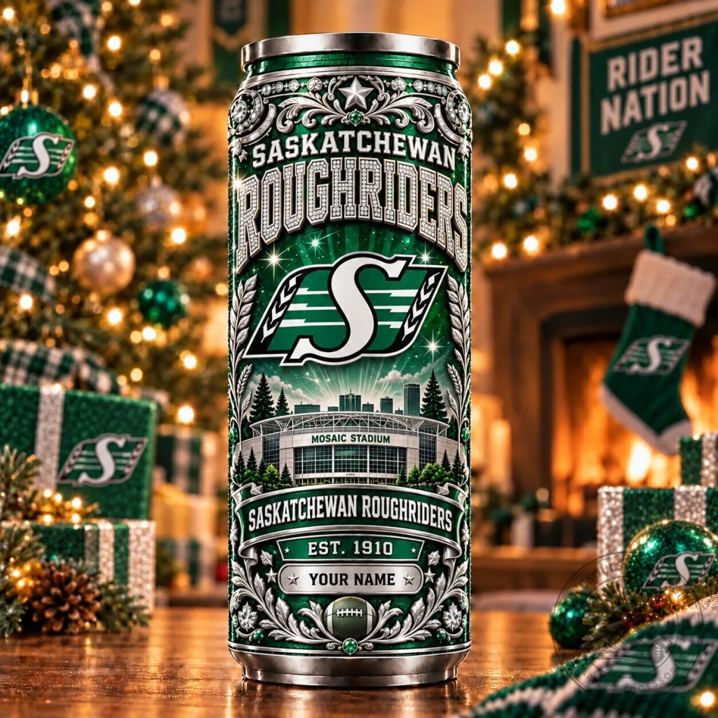 Saskatchewan Roughriders CFL Football Team Can Shaped Tumbler Saskatchewan Roughriders CFL Football Team Can Shaped Tumbler