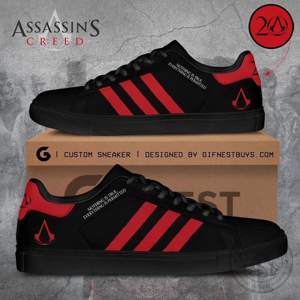Assassin's Creed Nothing Is True Everything Is Permitted Black Red Sneakers
