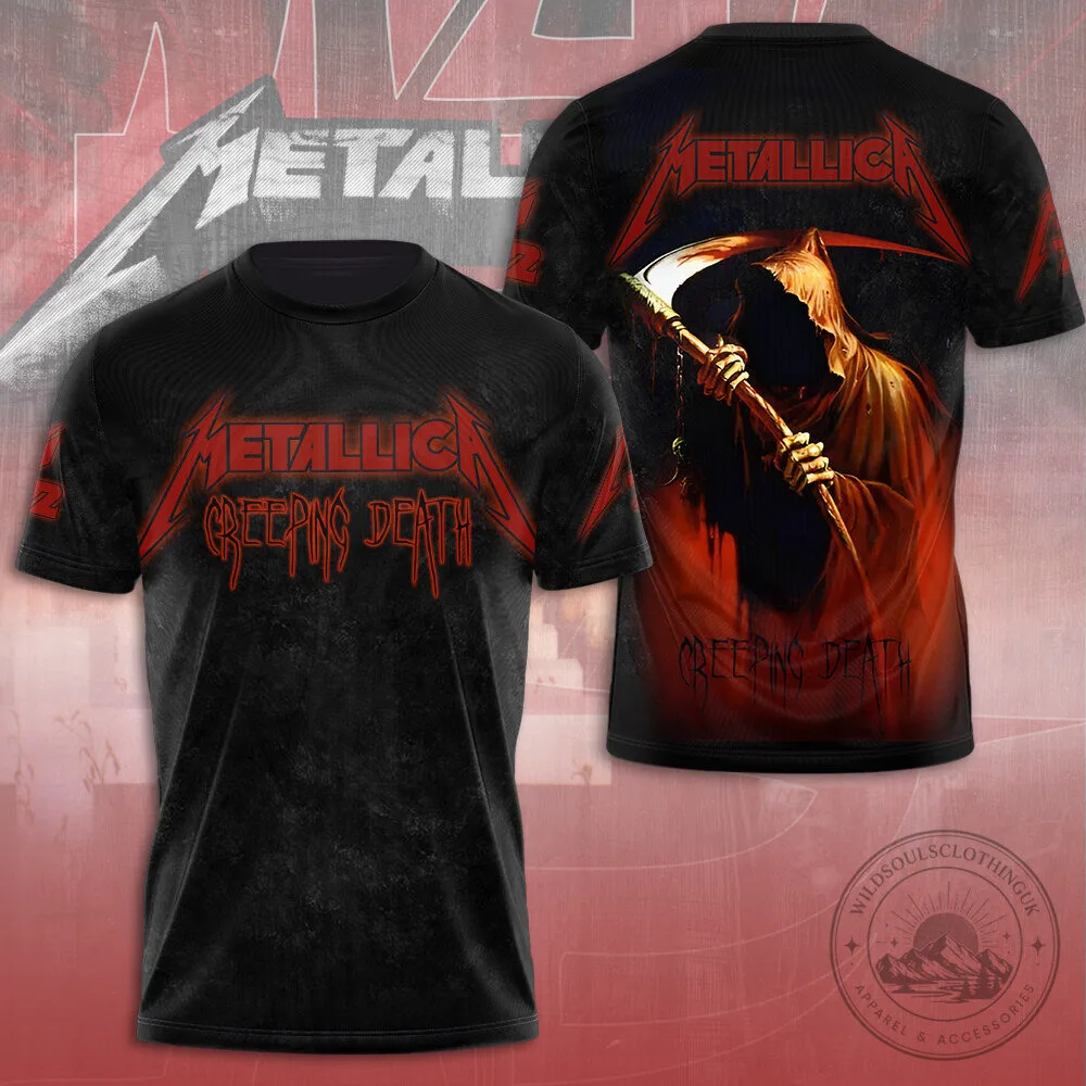 Metallica Creeping Death Grim Reaper Heavy Metal Band Music T-Shirt