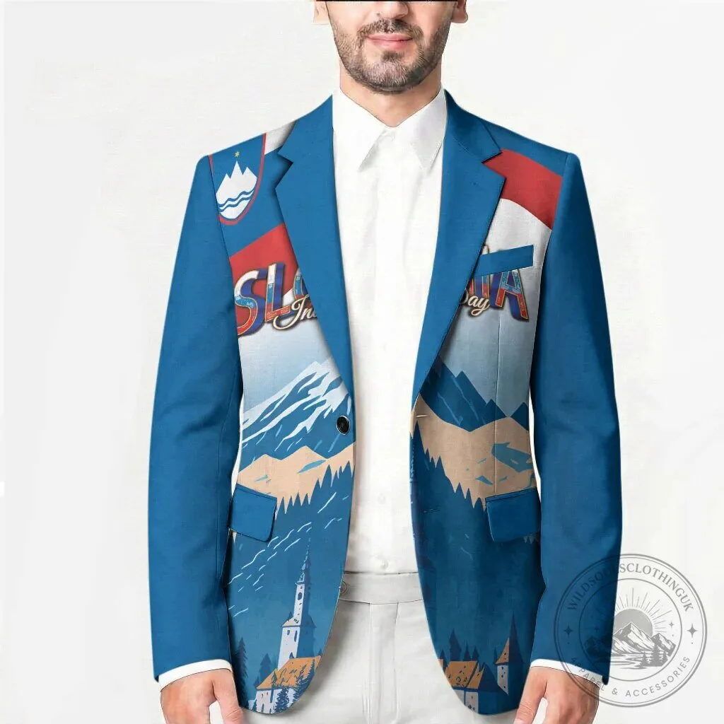Slovenia Independence Day Lake Bled Julian Alps Landscape Blazer Jacket 12 Slovenia Independence Day Lake Bled Julian Alps Landscape Blazer Jacket