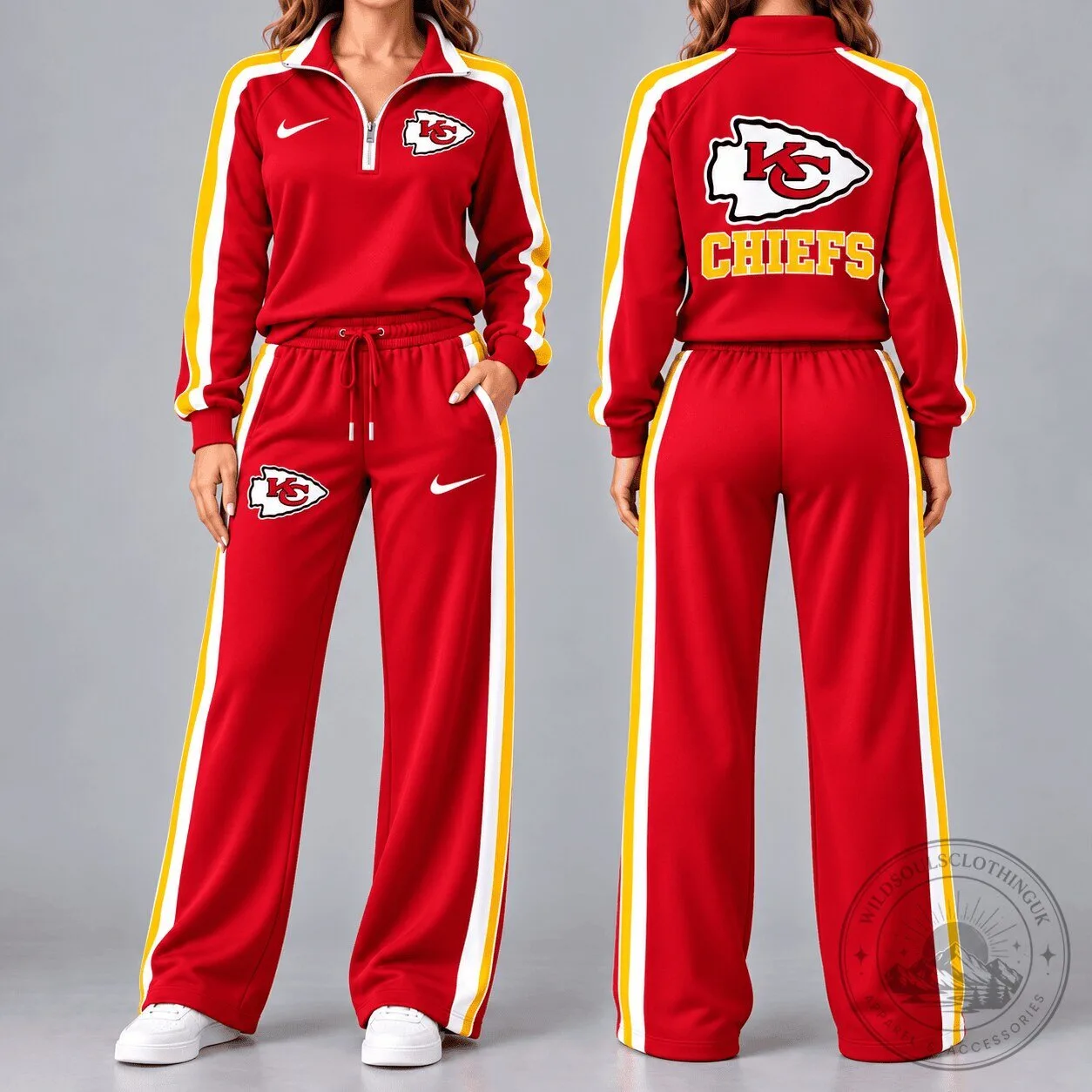 Kansas City Chiefs NFL Game Day Classic Side Stripe Quarter-Zip Tracksuit 5 Kansas City Chiefs NFL Game Day Classic Side Stripe Quarter-Zip Tracksuit