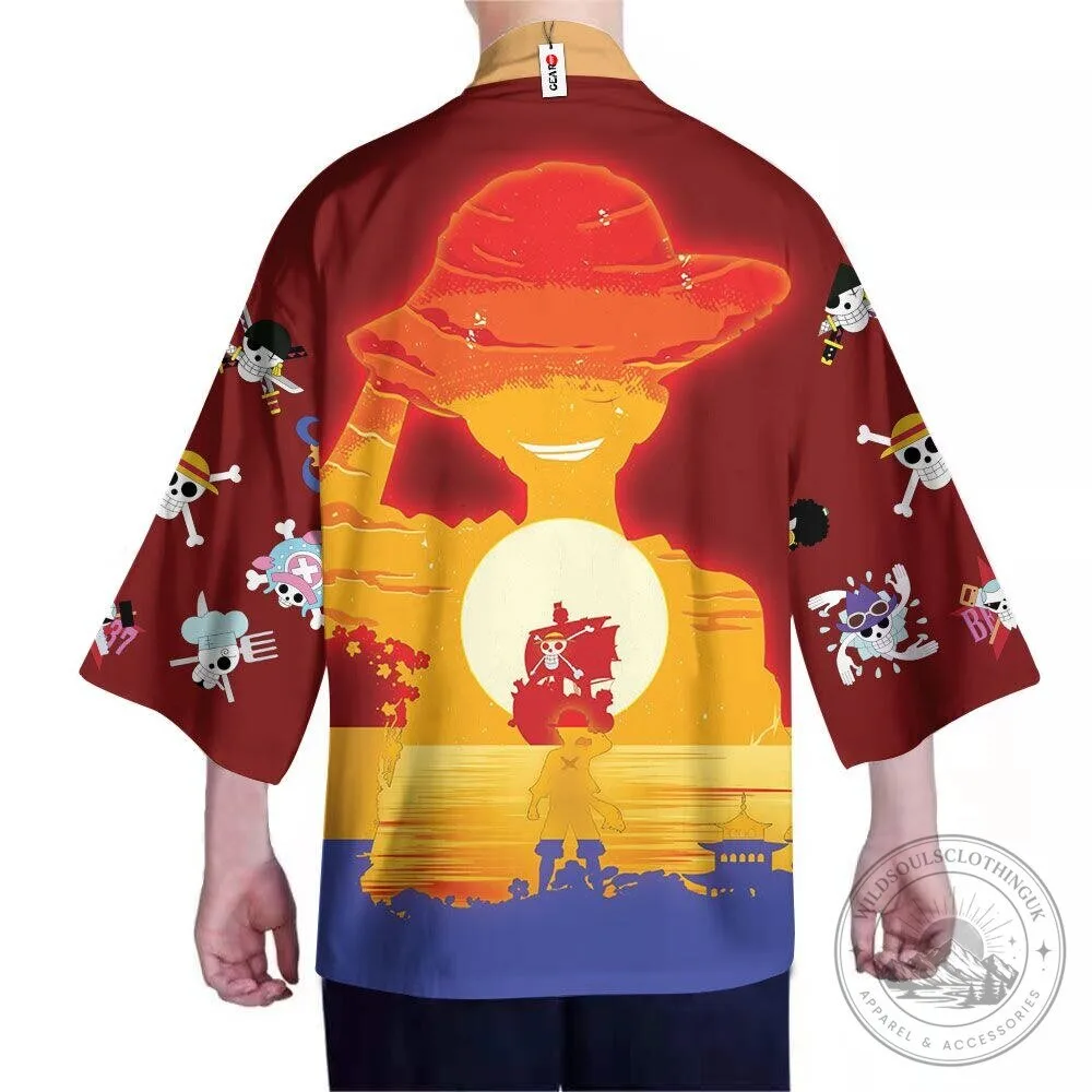 One Piece Monkey D. Luffy Straw Hat Pirates Kimono Jacket 10 One Piece Monkey D. Luffy Straw Hat Pirates Kimono Jacket