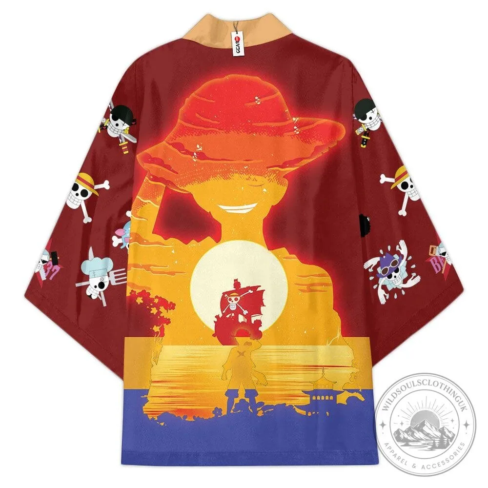One Piece Monkey D. Luffy Straw Hat Pirates Kimono Jacket 11 One Piece Monkey D. Luffy Straw Hat Pirates Kimono Jacket