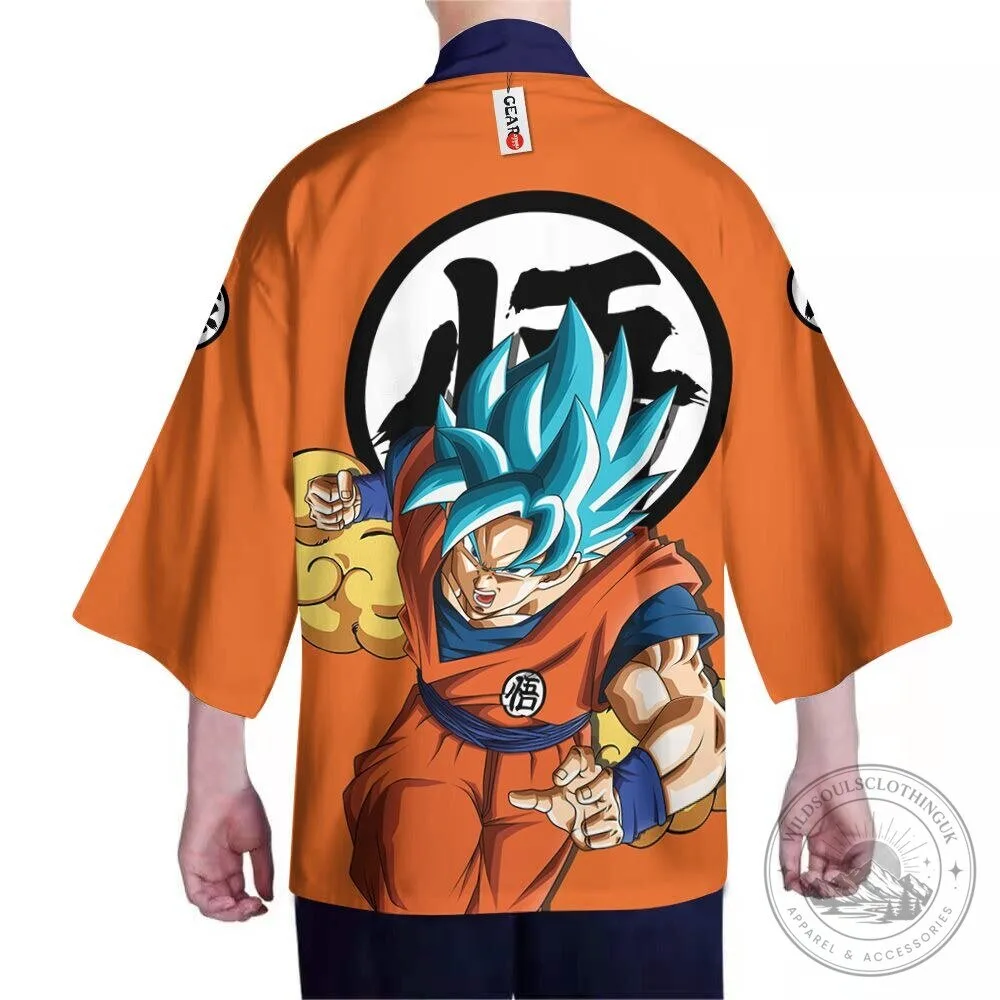 Dragon Ball Super Goku Super Saiyan Blue Kimono Cardigan 1 Dragon Ball Super Goku Super Saiyan Blue Kimono Cardigan