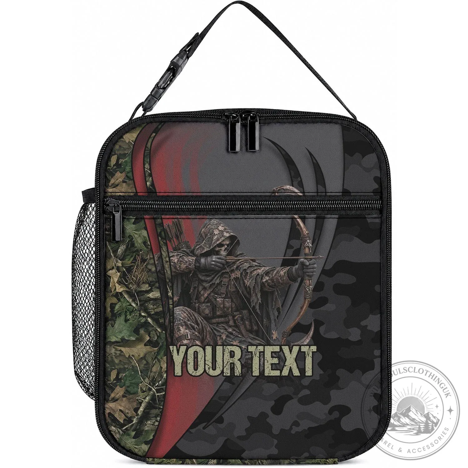 Personalized Grim Reaper Bow Hunter Camouflage Lunch Bag 6 Personalized Grim Reaper Bow Hunter Camouflage Lunch Bag