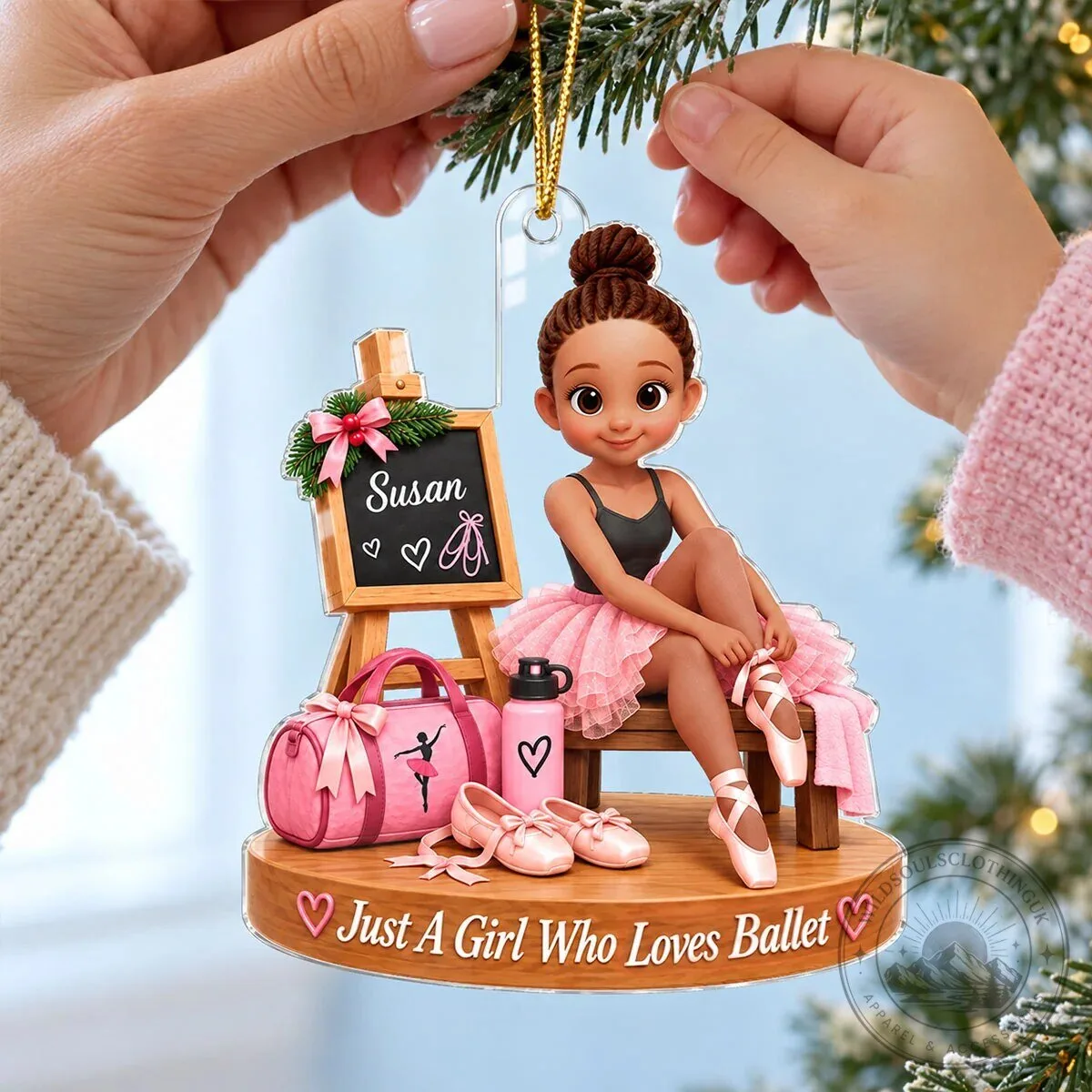 Personalized Ballerina Girl Ballet Dancer Christmas Tree Ornament 18 Personalized Ballerina Girl Ballet Dancer Christmas Tree Ornament