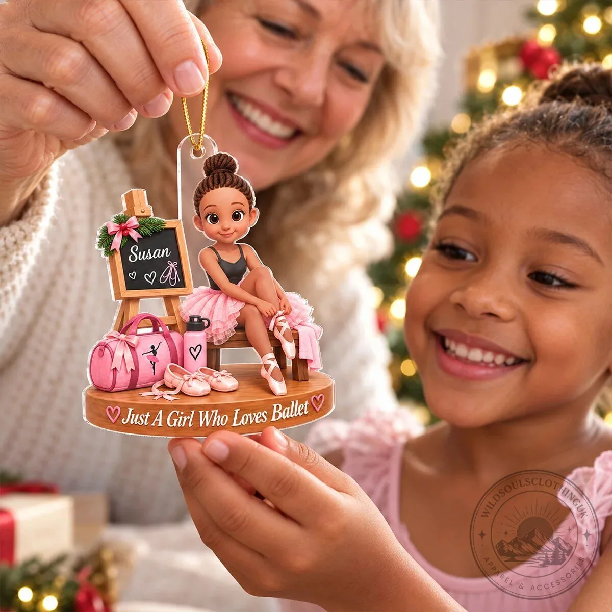 Personalized Ballerina Girl Ballet Dancer Christmas Tree Ornament 19 Personalized Ballerina Girl Ballet Dancer Christmas Tree Ornament