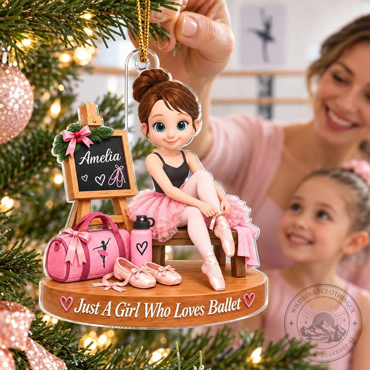 Personalized Ballerina Girl Ballet Dancer Christmas Tree Ornament 20 Personalized Ballerina Girl Ballet Dancer Christmas Tree Ornament