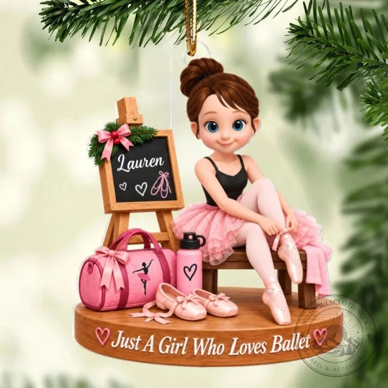 Personalized Ballerina Girl Ballet Dancer Christmas Tree Ornament 21 Personalized Ballerina Girl Ballet Dancer Christmas Tree Ornament