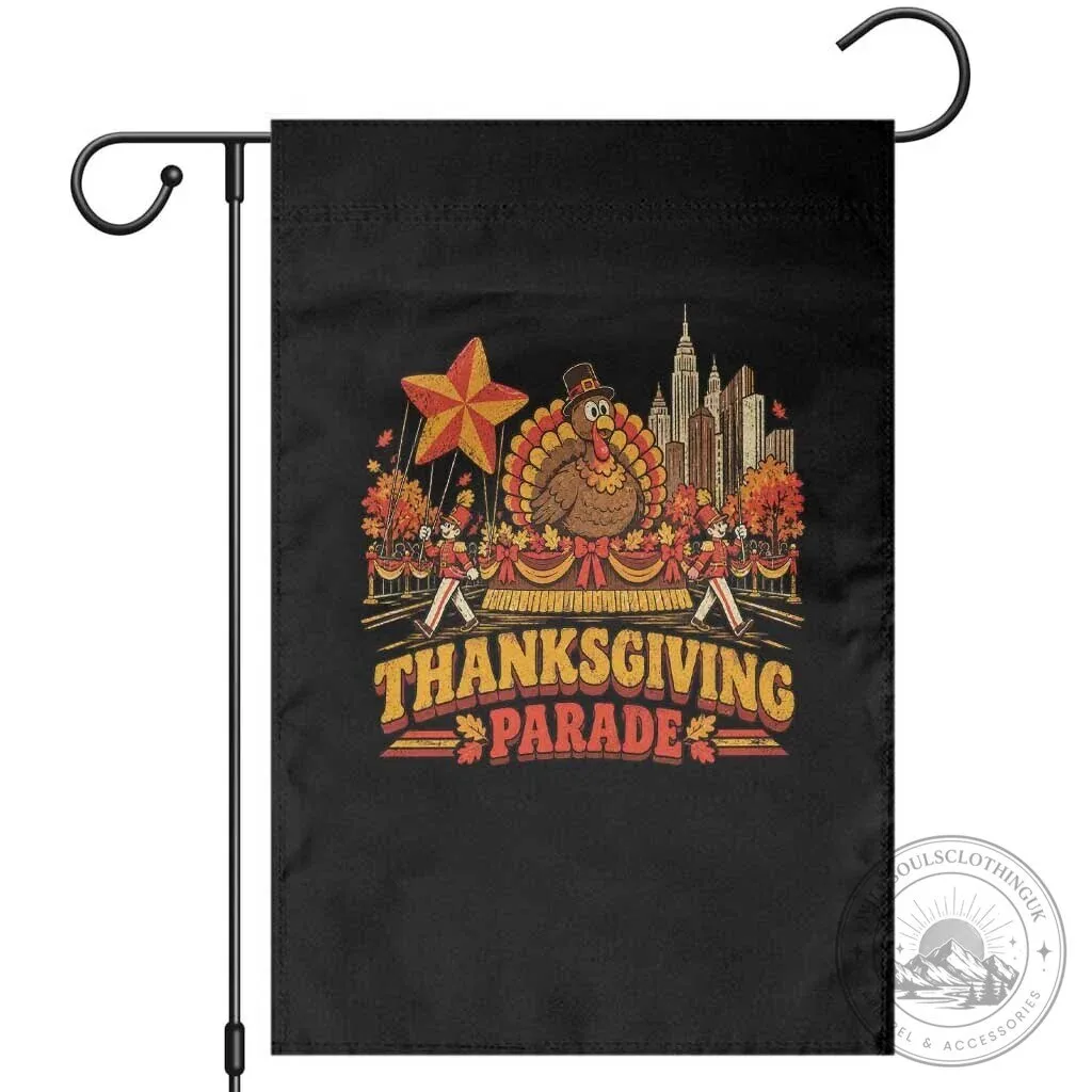 Thanksgiving Parade Turkey New York City Skyline Fall Holiday Garden Flag