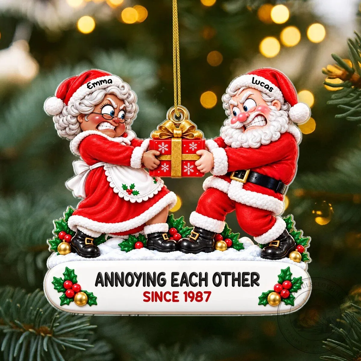 Personalized Christmas Couple Ornament Growing Old Together Since 1989 11 Personalized Christmas Couple Ornament Growing Old Together Since 1989