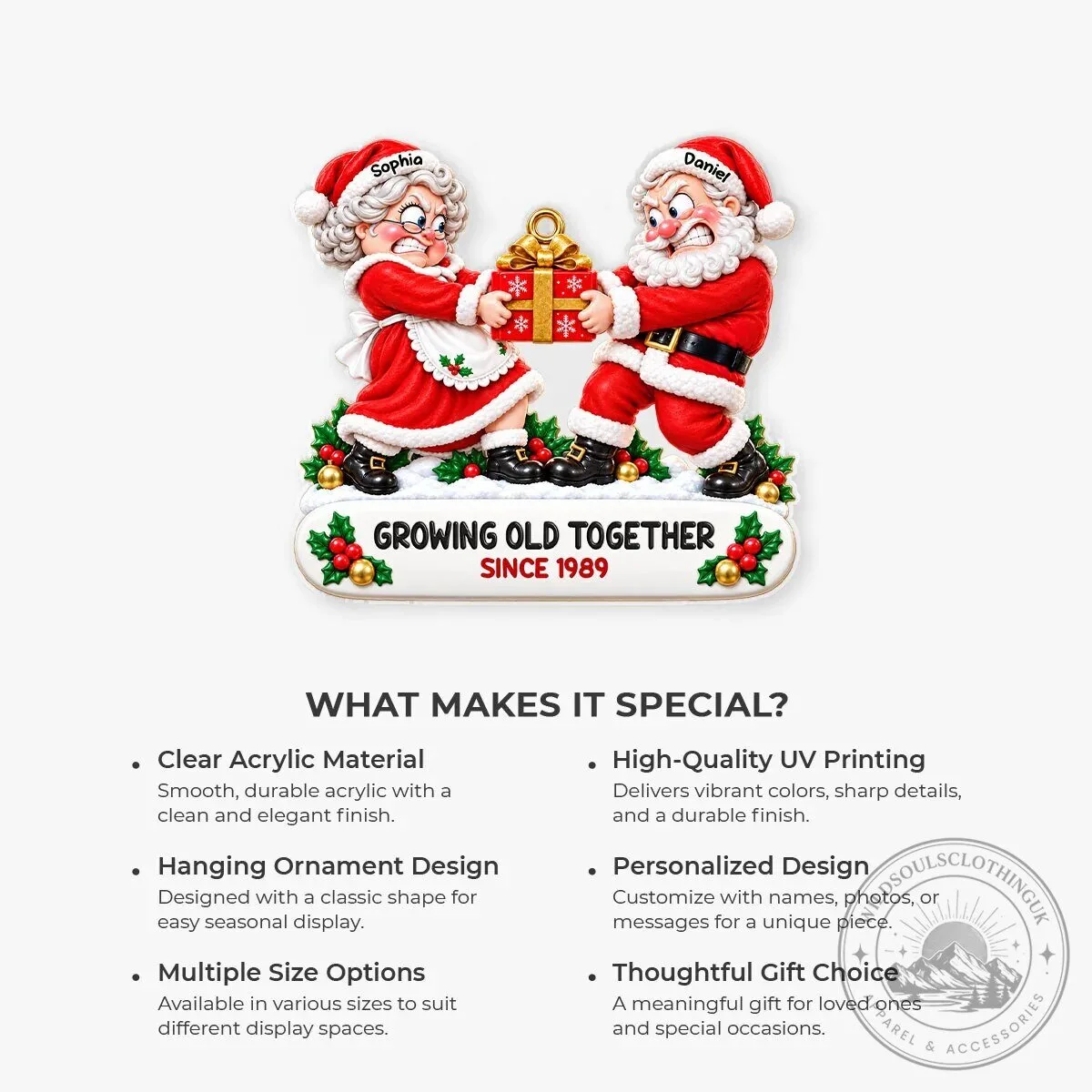 Personalized Christmas Couple Ornament Growing Old Together Since 1989 15 Personalized Christmas Couple Ornament Growing Old Together Since 1989