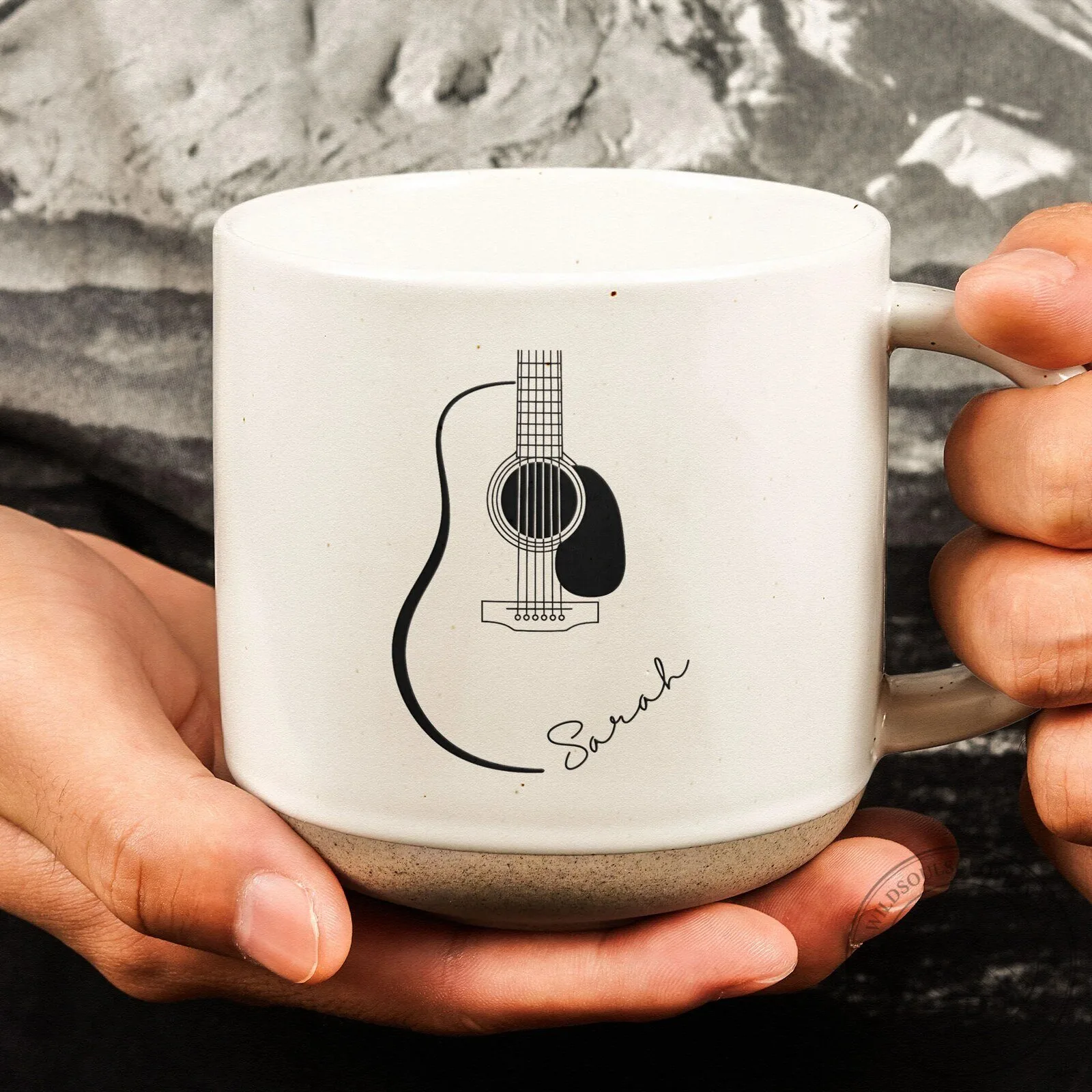 Personalized Acoustic Guitar Line Art Coffee Mug for Musician Gift Idea 8 Personalized Acoustic Guitar Line Art Coffee Mug for Musician Gift Idea