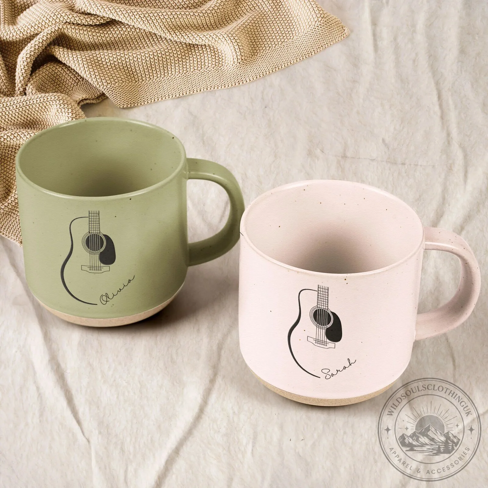 Personalized Acoustic Guitar Line Art Coffee Mug for Musician Gift Idea 9 Personalized Acoustic Guitar Line Art Coffee Mug for Musician Gift Idea