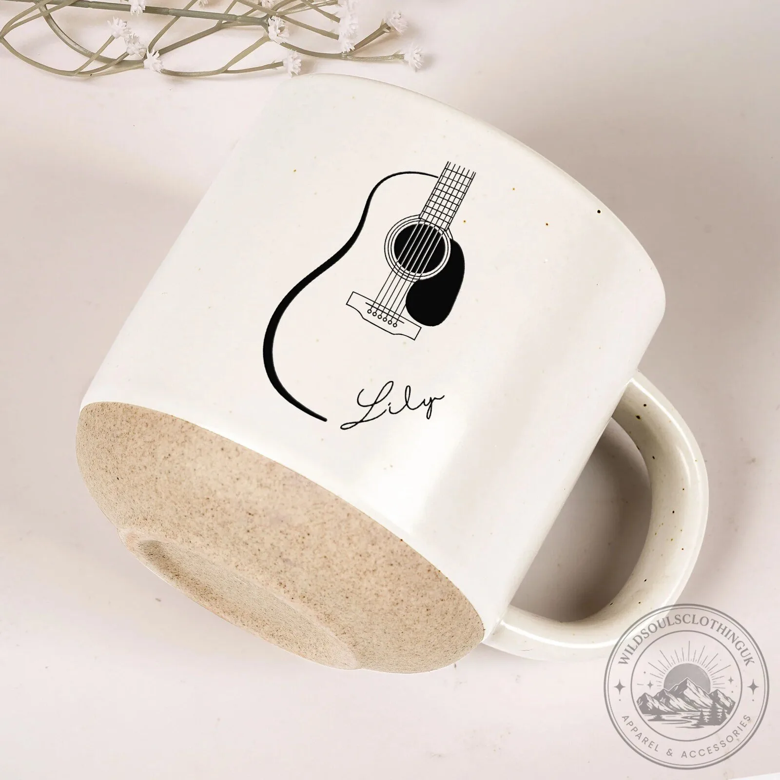 Personalized Acoustic Guitar Line Art Coffee Mug for Musician Gift Idea 10 Personalized Acoustic Guitar Line Art Coffee Mug for Musician Gift Idea