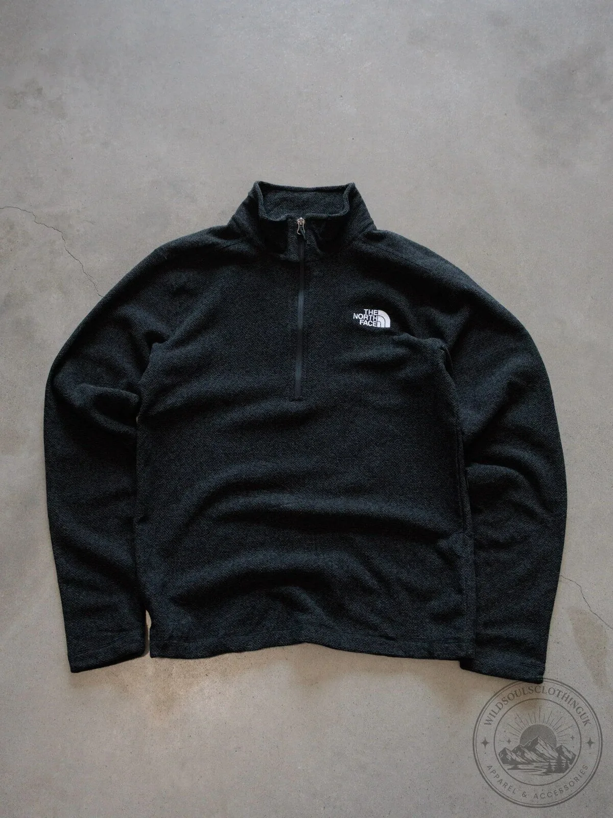 The North Face Black Quarter Zip Fleece Pullover Sweatshirt