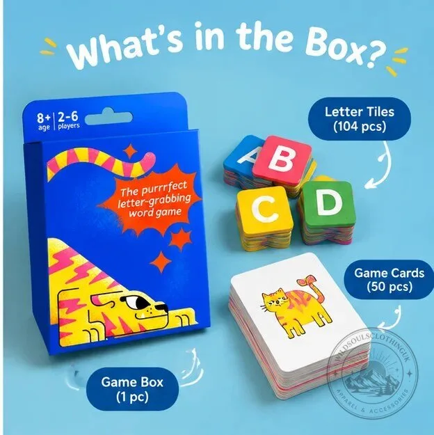 Purrfect Letter Grabbing Word Game for Family and Friends 12 Purrfect Letter Grabbing Word Game for Family and Friends