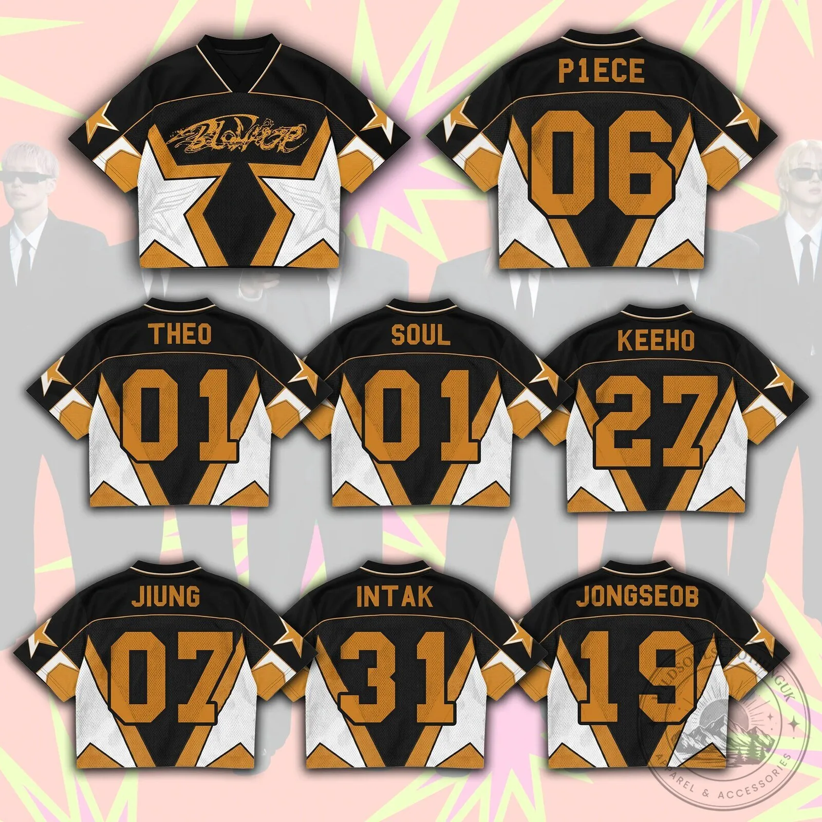 P1Harmony Blow Up Endgame Chronicles Mixed Mesh Jersey for K-Pop Fans