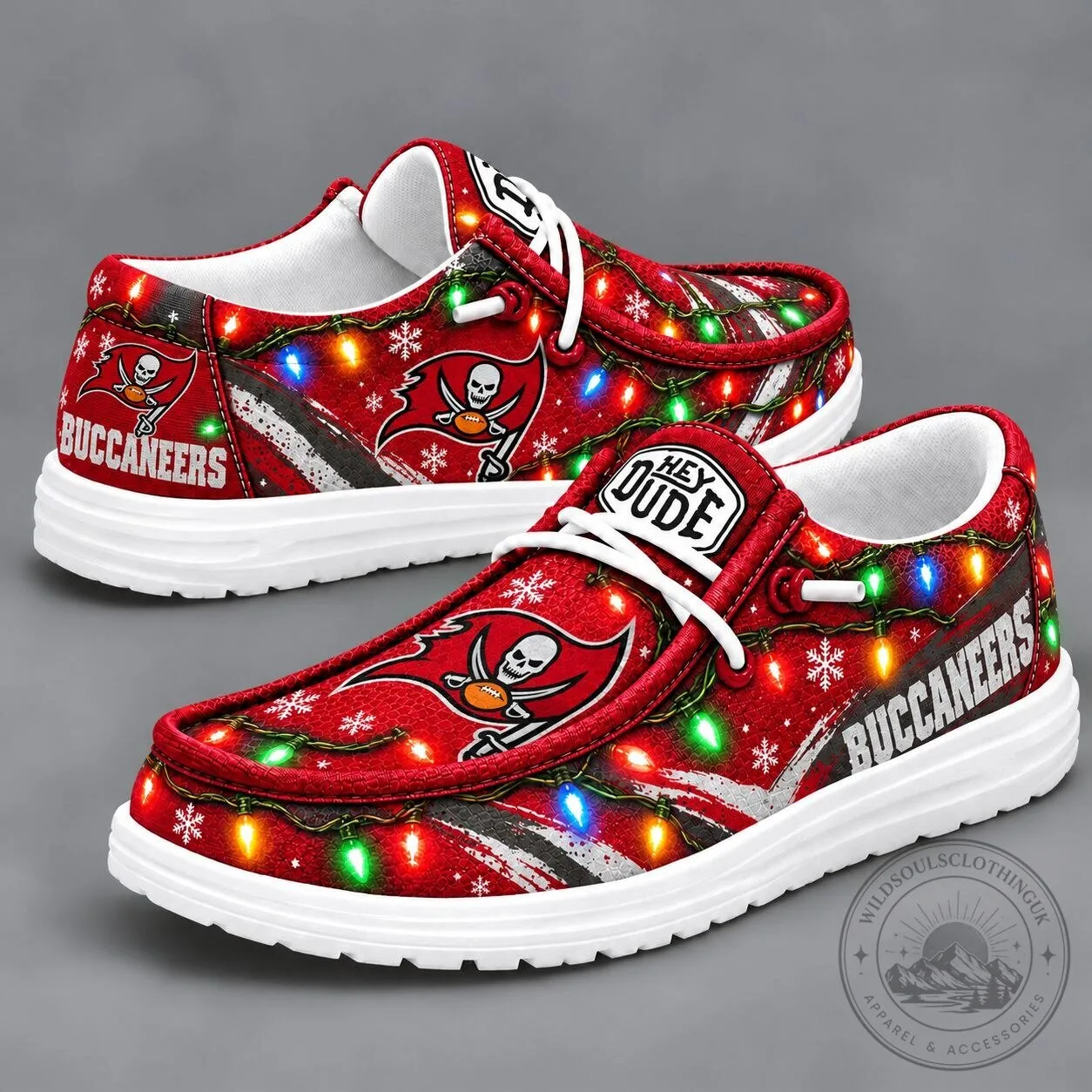 Tampa Bay Buccaneers Christmas Holiday Light Loafer Shoes 4 Tampa Bay Buccaneers Christmas Holiday Light Loafer Shoes