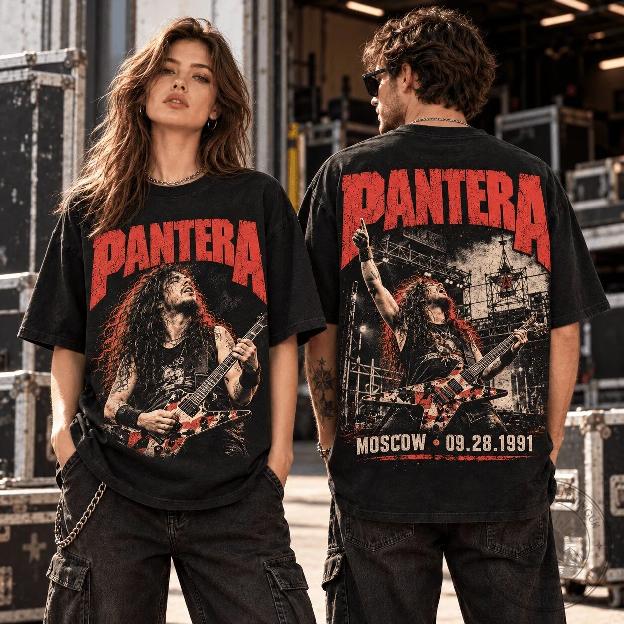 Pantera Moscow 1991 Concert Legacy Anniversary Tribute Black T-Shirt
