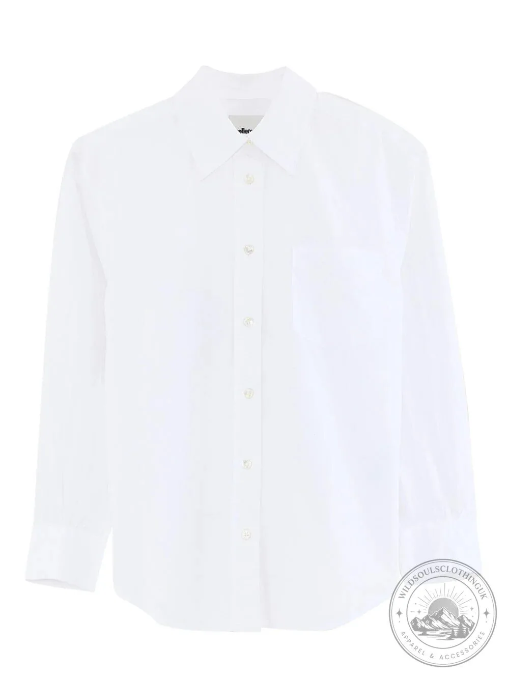 Classic White Button Down Long Sleeve Shirt for Women