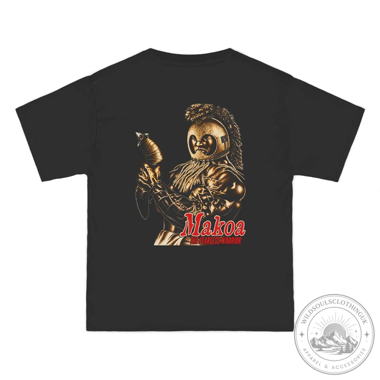 Makoa The Fearless Warrior Hawaiian Strength Black Graphic T-Shirt 5 Makoa The Fearless Warrior Hawaiian Strength Black Graphic T-Shirt