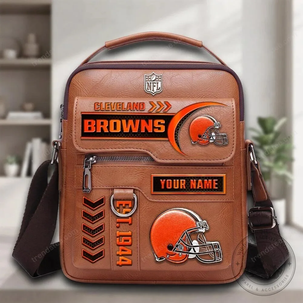 Cleveland Browns NFL Football Team Est. 1944 Personalized Leather Bag