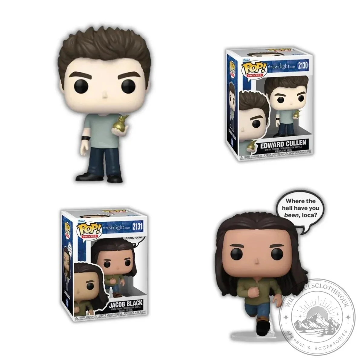 Twilight Saga Edward Cullen Jacob Black Funko Pop Vinyl Figure Set