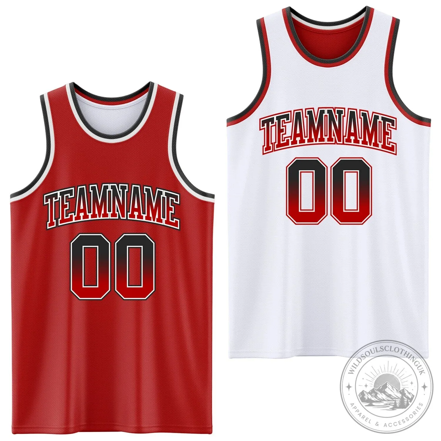 Custom Red White Fade Fashion Reversible Double Sided Sublimation Basketball Jersey 9 Custom Red White Fade Fashion Reversible Double Sided Sublimation Basketball Jersey